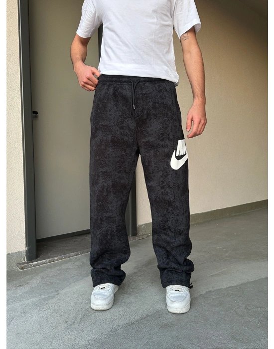 ÖZEL SERİ YIKAMALI PAÇA AYARLANABİLİR BAGGY EŞOFMAN ALTI SİYAH