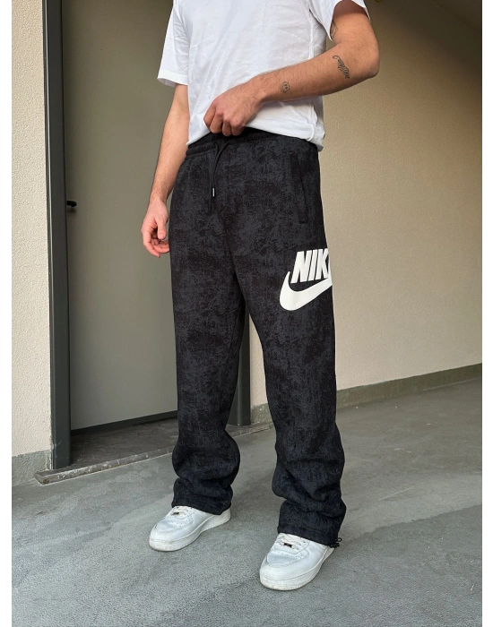 ÖZEL SERİ YIKAMALI PAÇA AYARLANABİLİR BAGGY EŞOFMAN ALTI SİYAH