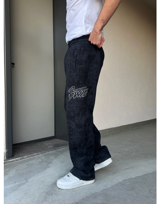 ÖZEL SERİ YIKAMALI STW PAÇA AYARLANABİLİR BAGGY EŞOFMAN ALTI SİYAH