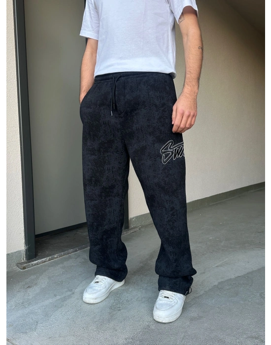 ÖZEL SERİ YIKAMALI STW PAÇA AYARLANABİLİR BAGGY EŞOFMAN ALTI SİYAH