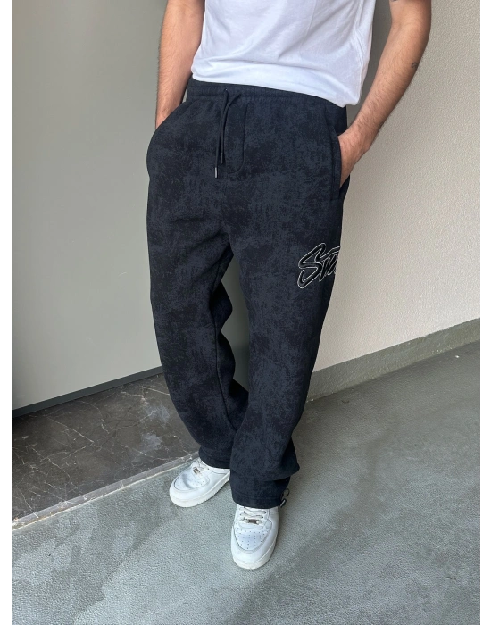 ÖZEL SERİ YIKAMALI STW PAÇA AYARLANABİLİR BAGGY EŞOFMAN ALTI SİYAH