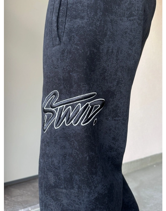 ÖZEL SERİ YIKAMALI STW PAÇA AYARLANABİLİR BAGGY EŞOFMAN ALTI SİYAH