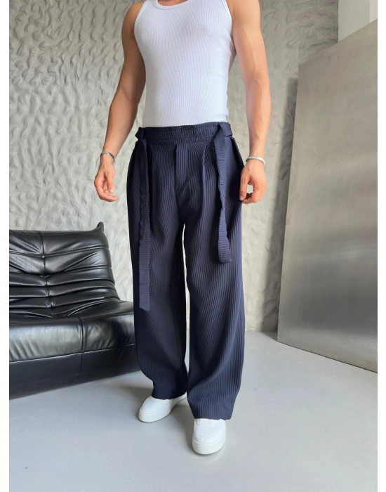 PİLELİ FULL BAGGY KEMER DETAY PANTOLON LACİ