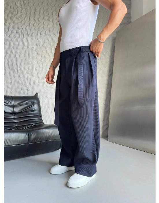 PİLELİ FULL BAGGY KEMER DETAY PANTOLON LACİ
