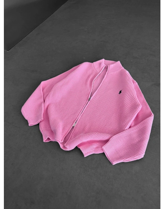 PL BASİC A+ KALİTE TRİKO HIRKA PEMBE