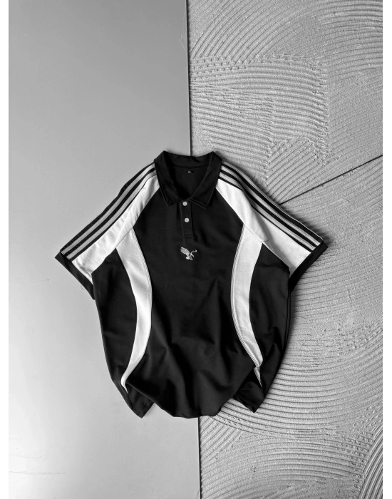 POLO YAKA SERIT BIYE 2 OVERSIZE TSHIRT