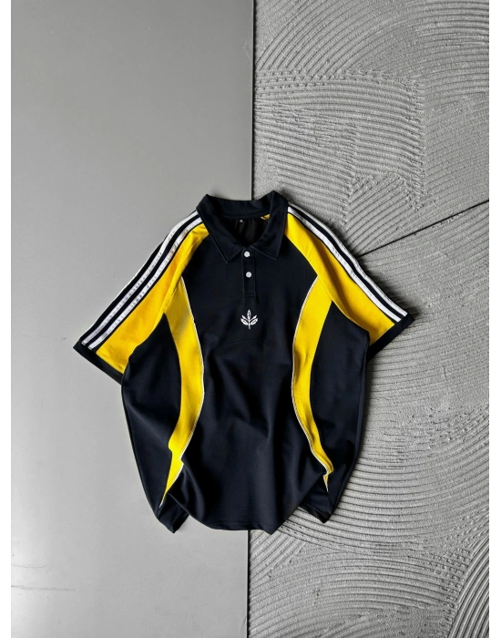 POLO YAKA SERIT BIYE OVERSIZE TSHIRT