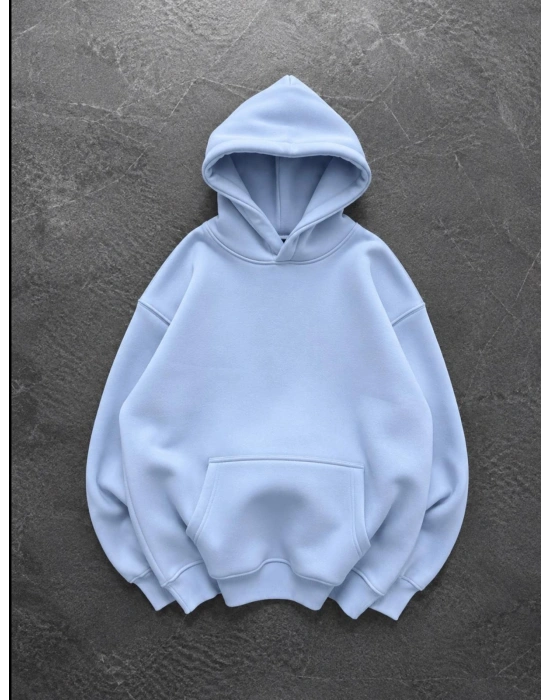 PULLU KANAT 3 İPLİK PAMUKLU KUMAŞ SWEAT BEBEMAVİ