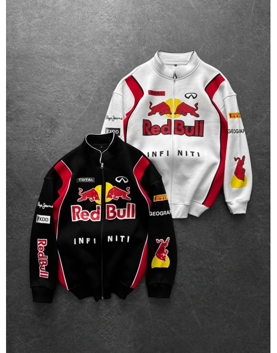 RB FULL BASKI OVERSİZE HIRKA SİYAH