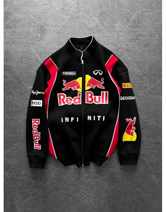 RB FULL BASKI OVERSİZE HIRKA SİYAH