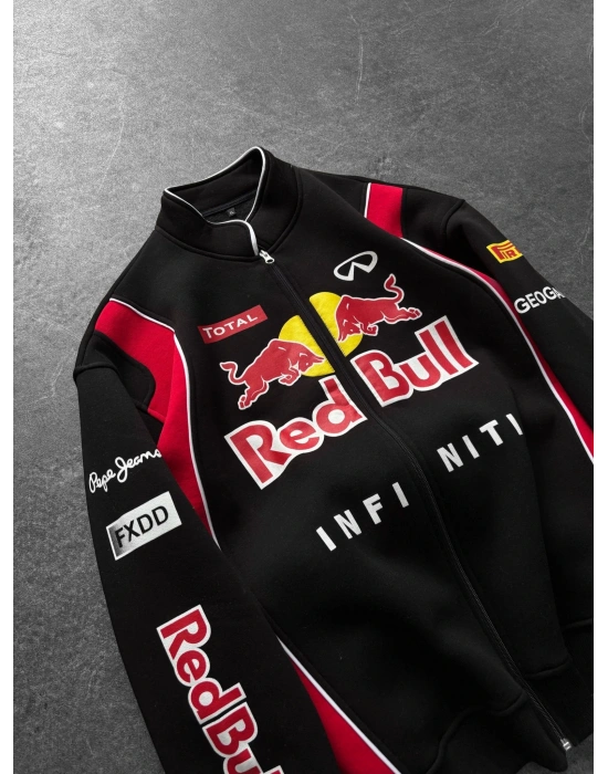 RB FULL BASKI OVERSİZE HIRKA SİYAH