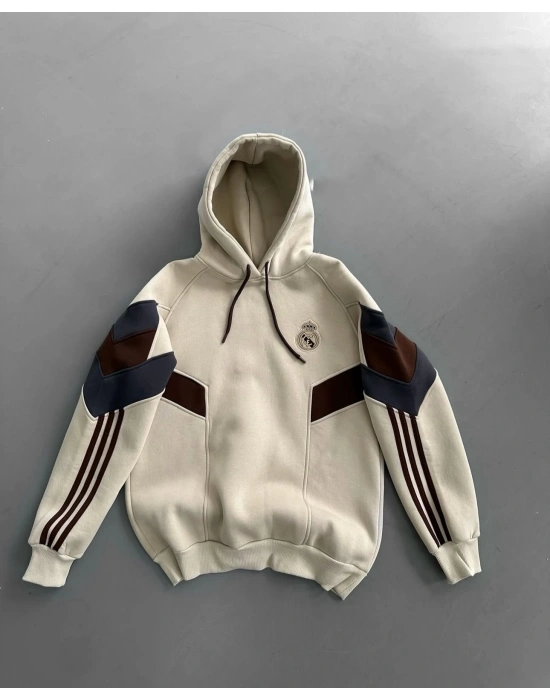 REAL MADRİD NAKIŞLI OVERSİZE SWEAT KREM