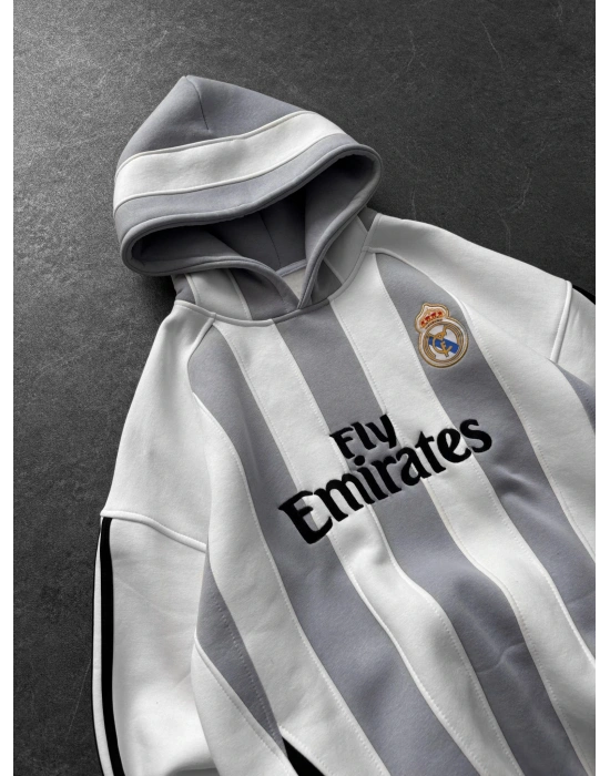 REAL VİNTAGE KAPÜŞONLU SWEAT BEYAZ