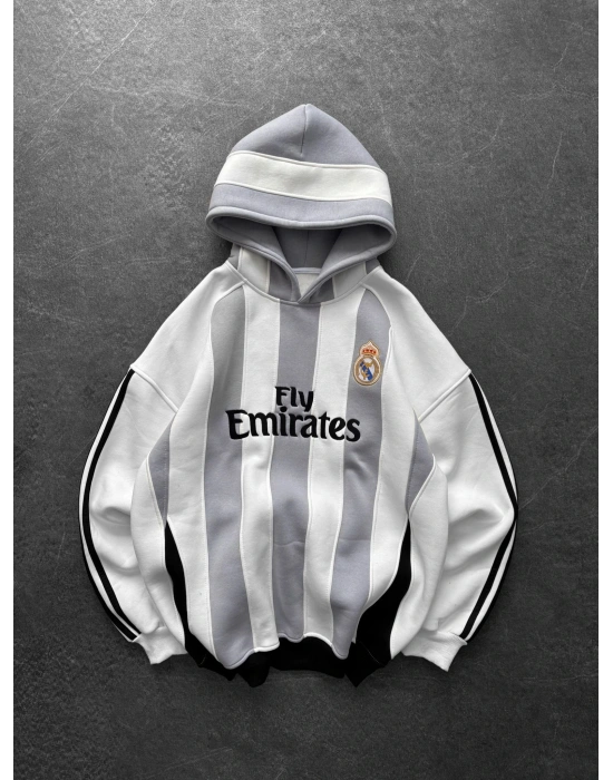 REAL VİNTAGE KAPÜŞONLU SWEAT BEYAZ