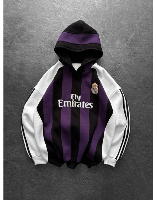 REAL VİNTAGE KAPÜŞONLU SWEAT MOR