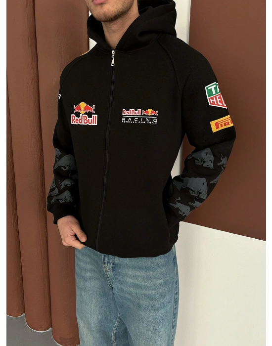 REDBULL OVERSİZE FULL BASKI HIRKA SİYAH