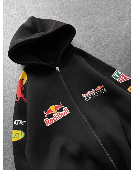 REDBULL OVERSİZE FULL BASKI HIRKA SİYAH