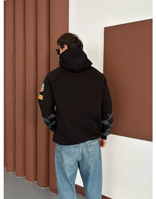 REDBULL OVERSİZE FULL BASKI HIRKA SİYAH