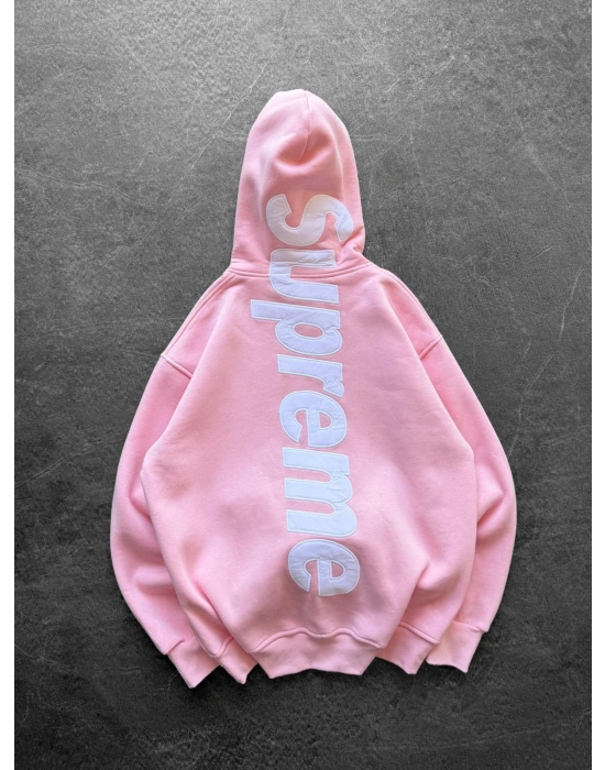 SIRT FUL SUP 3 İPLİK PAMUKLU KUMAŞ SWEAT PEMBE