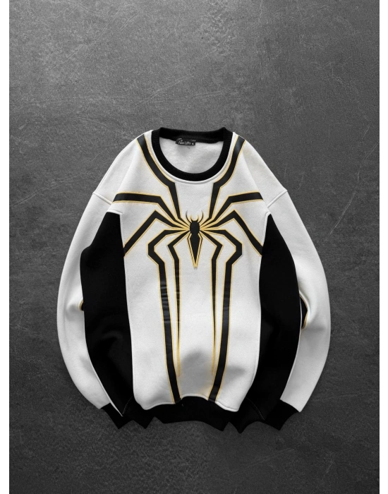 SPİDER 3 İPLİK PAMUKLU KUMAŞ SWEAT BEYAZ