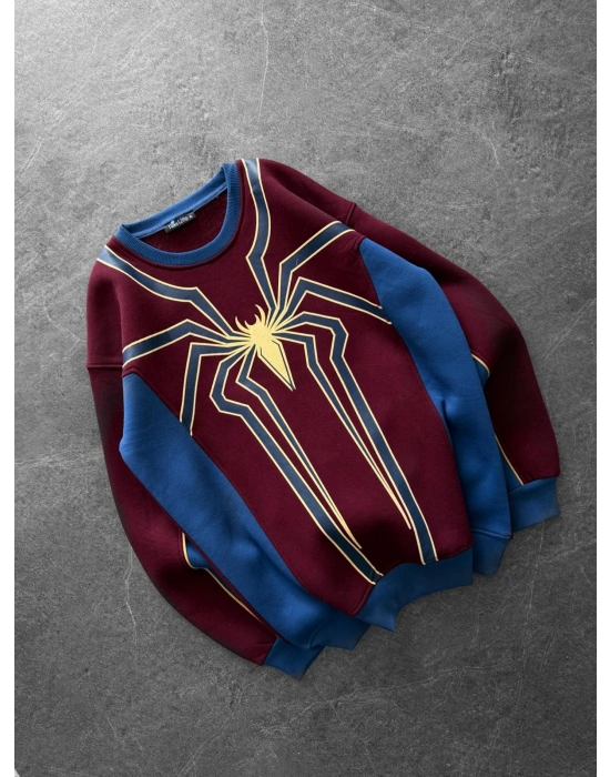 SPİDER 3 İPLİK PAMUKLU KUMAŞ SWEAT KIRMIZI