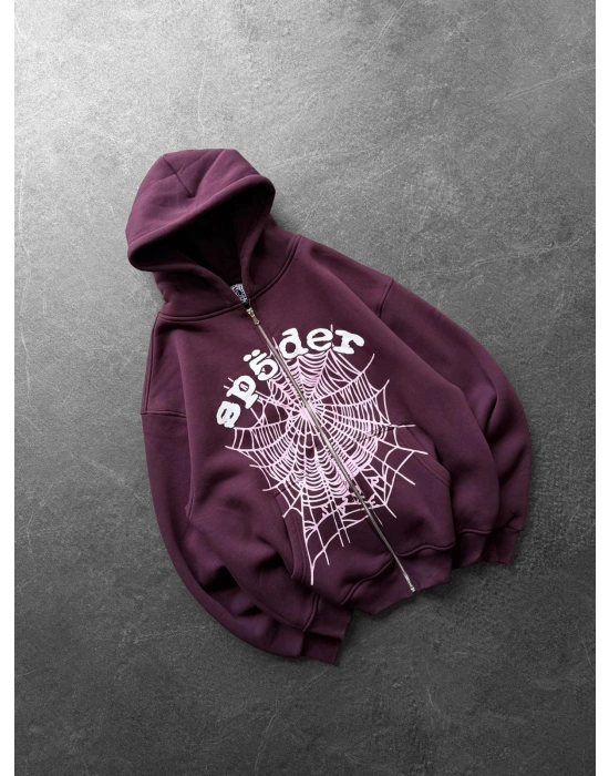 SPIDER OVERSİZE HIRKA BORDO