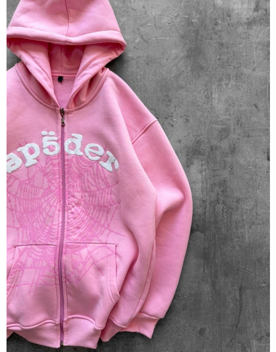 SPIDER OVERSİZE HIRKA PEMBE