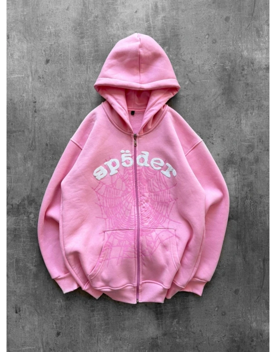 SPIDER OVERSİZE HIRKA PEMBE