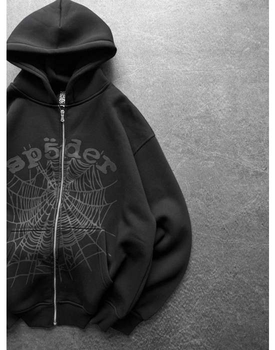 SPIDER OVERSİZE HIRKA SİYAH