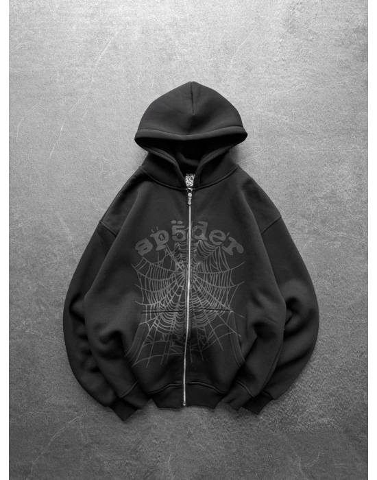 SPIDER OVERSİZE HIRKA SİYAH
