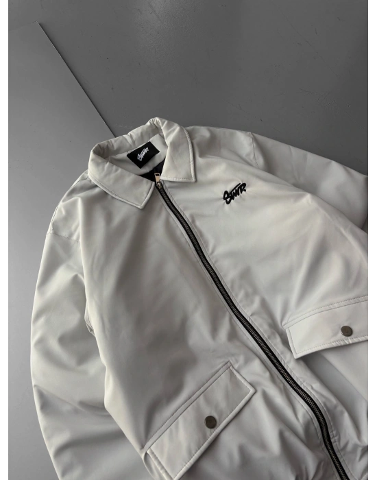 STW ÇITÇIT CEP OVERSİZE KALIN CEKET KREM