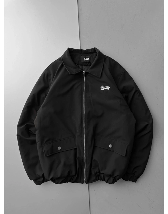 STW ÇITÇIT CEP OVERSİZE KALIN CEKET SİYAH