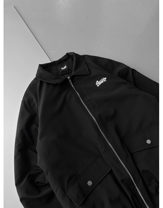 STW ÇITÇIT CEP OVERSİZE KALIN CEKET SİYAH