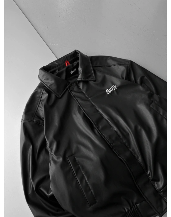 STW KAPAMA DETAY OVERSİZE DERİ CEKET