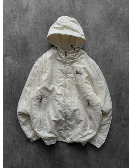 STW ÖZEL KUMAŞ OVERSİZE YAĞMURLUK KREM