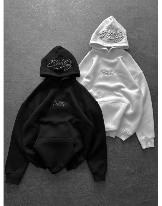 STW ŞAPKA DETAY 3 İPLİK PAMUKLU KUMAŞ SWEAT SİYAH