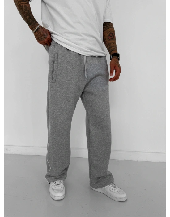 STW YANDAN BİYELİ PAÇA LASTİK 3 İPLİK PAMUKLU KUMAŞ EŞOFMAN ALTI