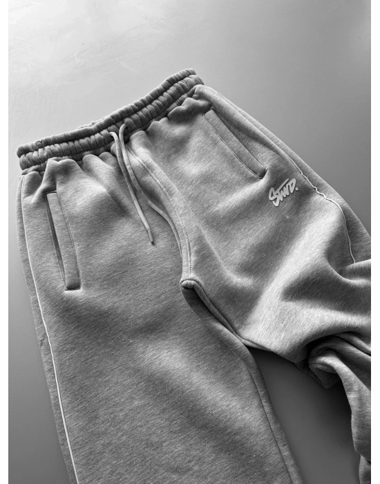 STW YANDAN BİYELİ PAÇA LASTİK 3 İPLİK PAMUKLU KUMAŞ EŞOFMAN ALTI