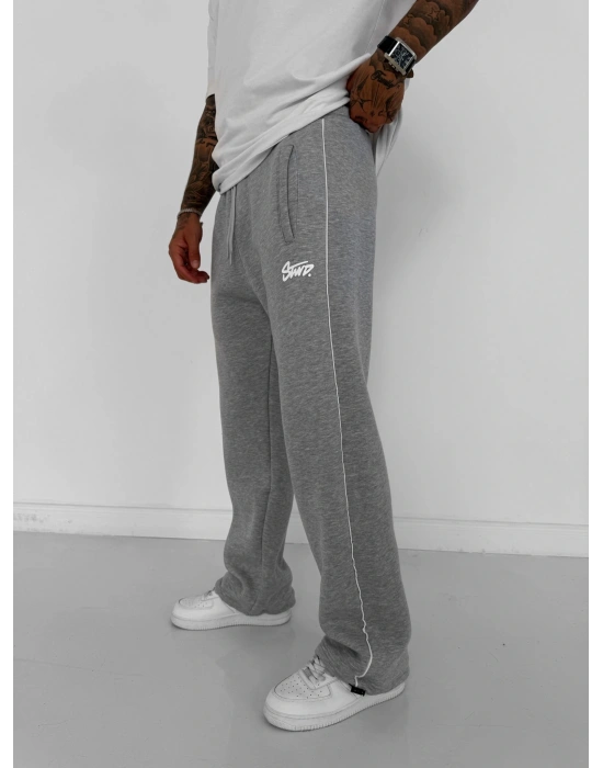 STW YANDAN BİYELİ PAÇA LASTİK 3 İPLİK PAMUKLU KUMAŞ EŞOFMAN ALTI