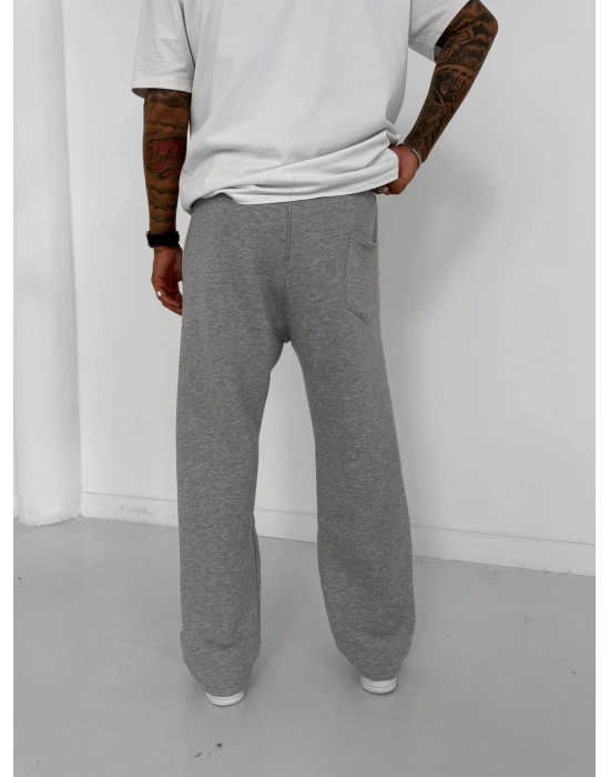 STW YANDAN BİYELİ PAÇA LASTİK 3 İPLİK PAMUKLU KUMAŞ EŞOFMAN ALTI