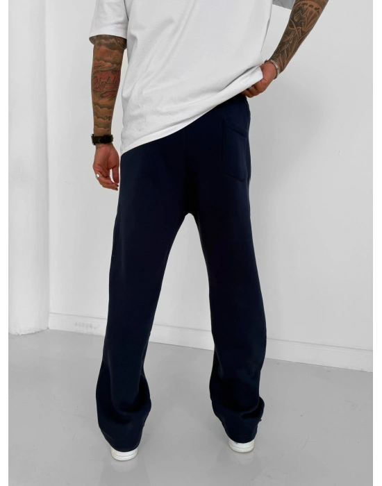 STW YANDAN BİYELİ PAÇA LASTİK 3 İPLİK PAMUKLU KUMAŞ EŞOFMAN ALTI LACİ