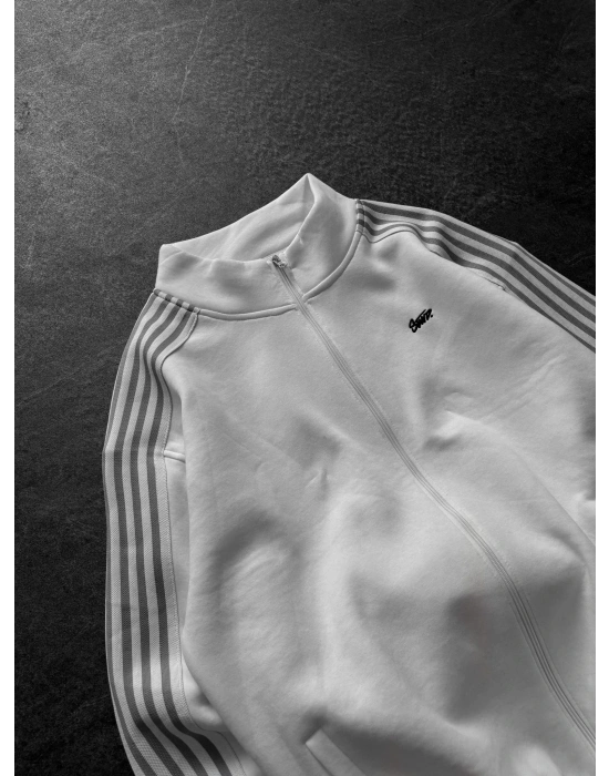 STW YANLAR FULL ŞERİT OVERSİZE HIRKA BEYAZ