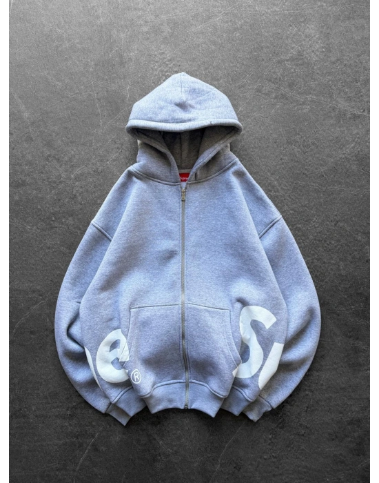 SUPREM OVERSİZE HIRKA GRİ