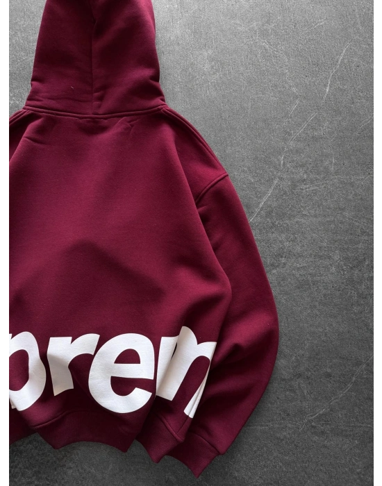 SUPREM OVERSİZE HIRKA BORDO