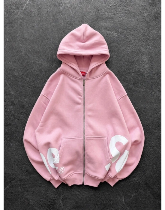 SUPREM OVERSİZE HIRKA PEMBE