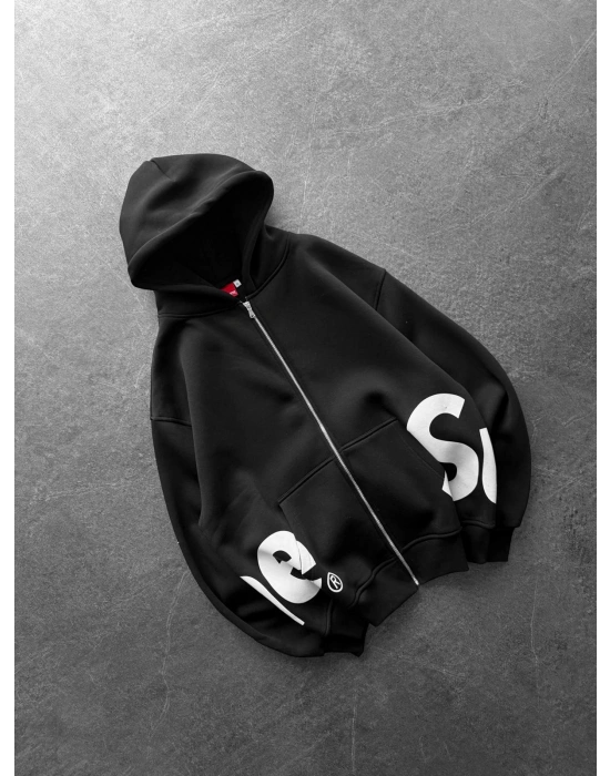SUPREM OVERSİZE HIRKA SİYAH