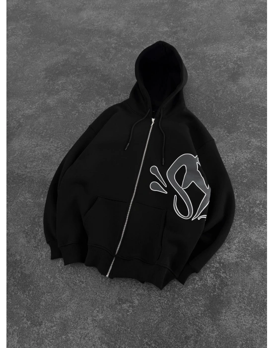 SYN 3 İPLİK PAMUKLU HIRKA SİYAH
