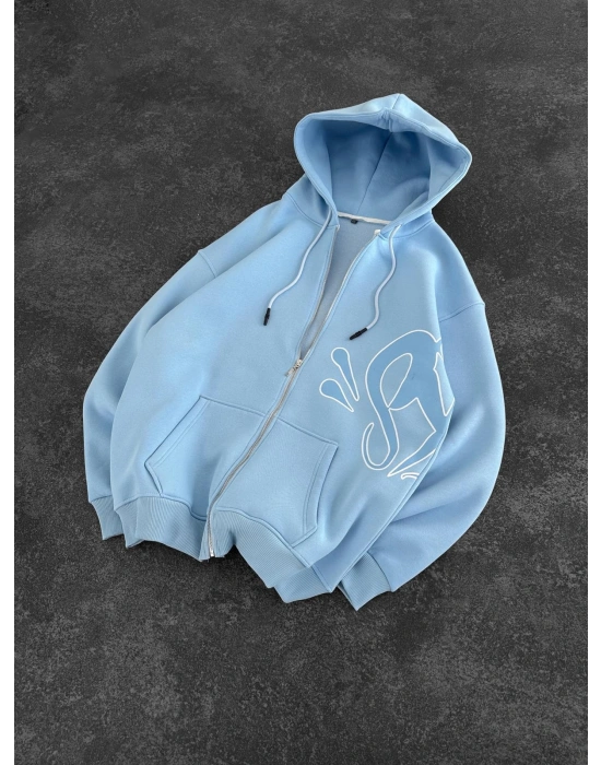 SYN 3 İPLİK PAMUKLU HIRKA BEBEMAVİ