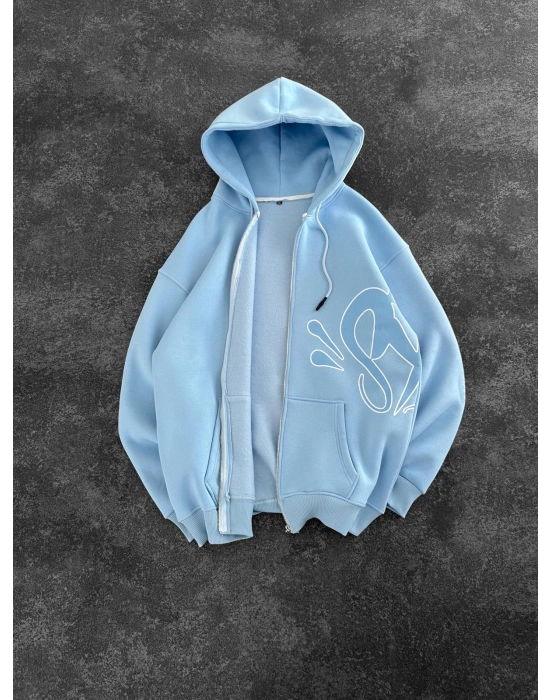 SYN 3 İPLİK PAMUKLU HIRKA BEBEMAVİ