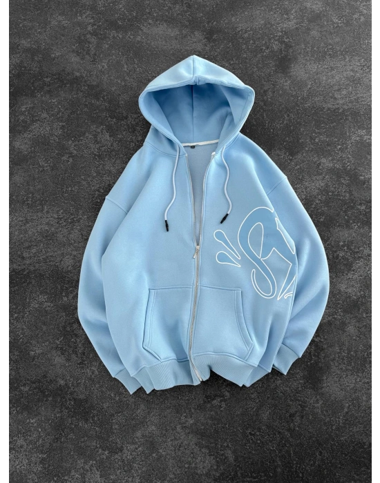 SYN 3 İPLİK PAMUKLU HIRKA BEBEMAVİ